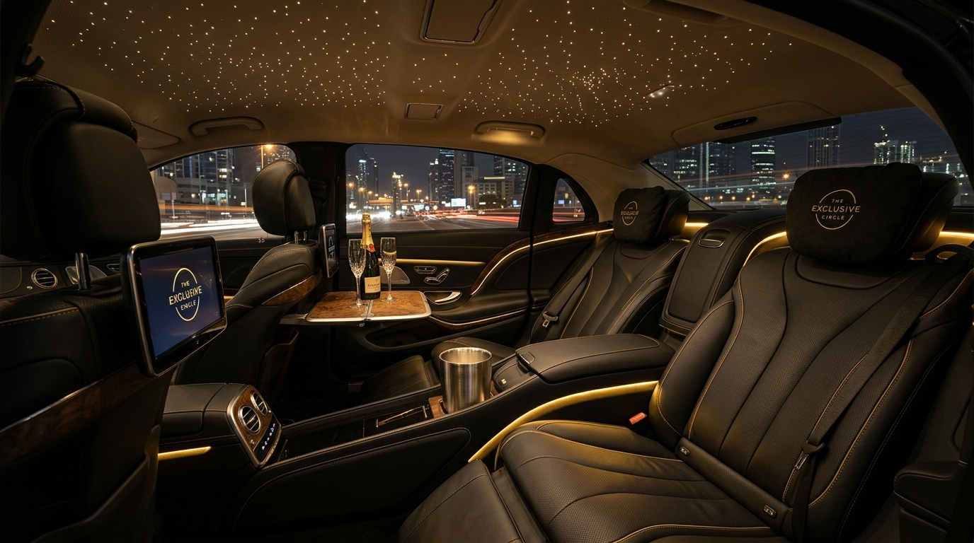 The Exclusive Circle First-Class Rear Chauffeur Cabin Interior