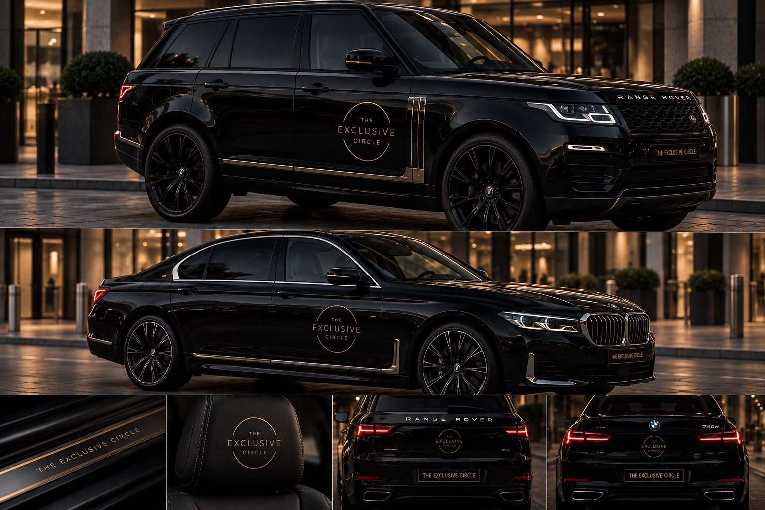 The Exclusive Circle BMW 7-Series and Range Rover Fleet Livery